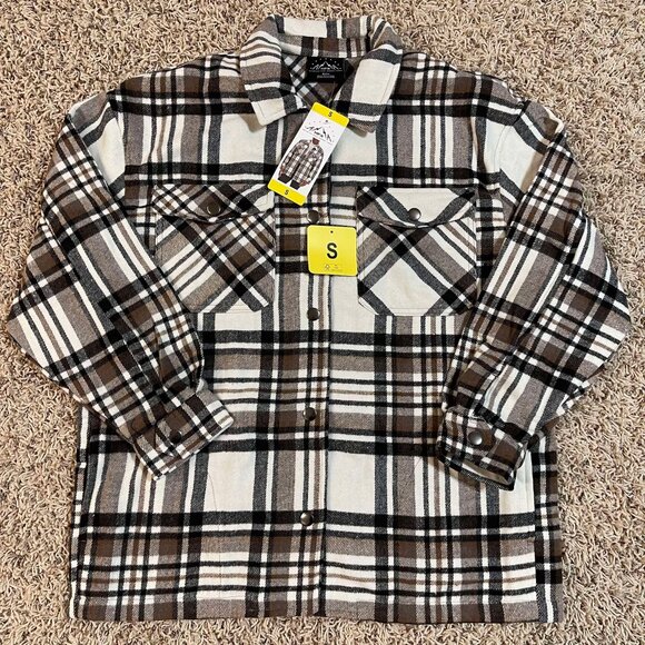 HFX Tops - HFX Women’s Relaxed Fit Oversized Long Sleeve Shirt Jacket Brown, Size S (New)